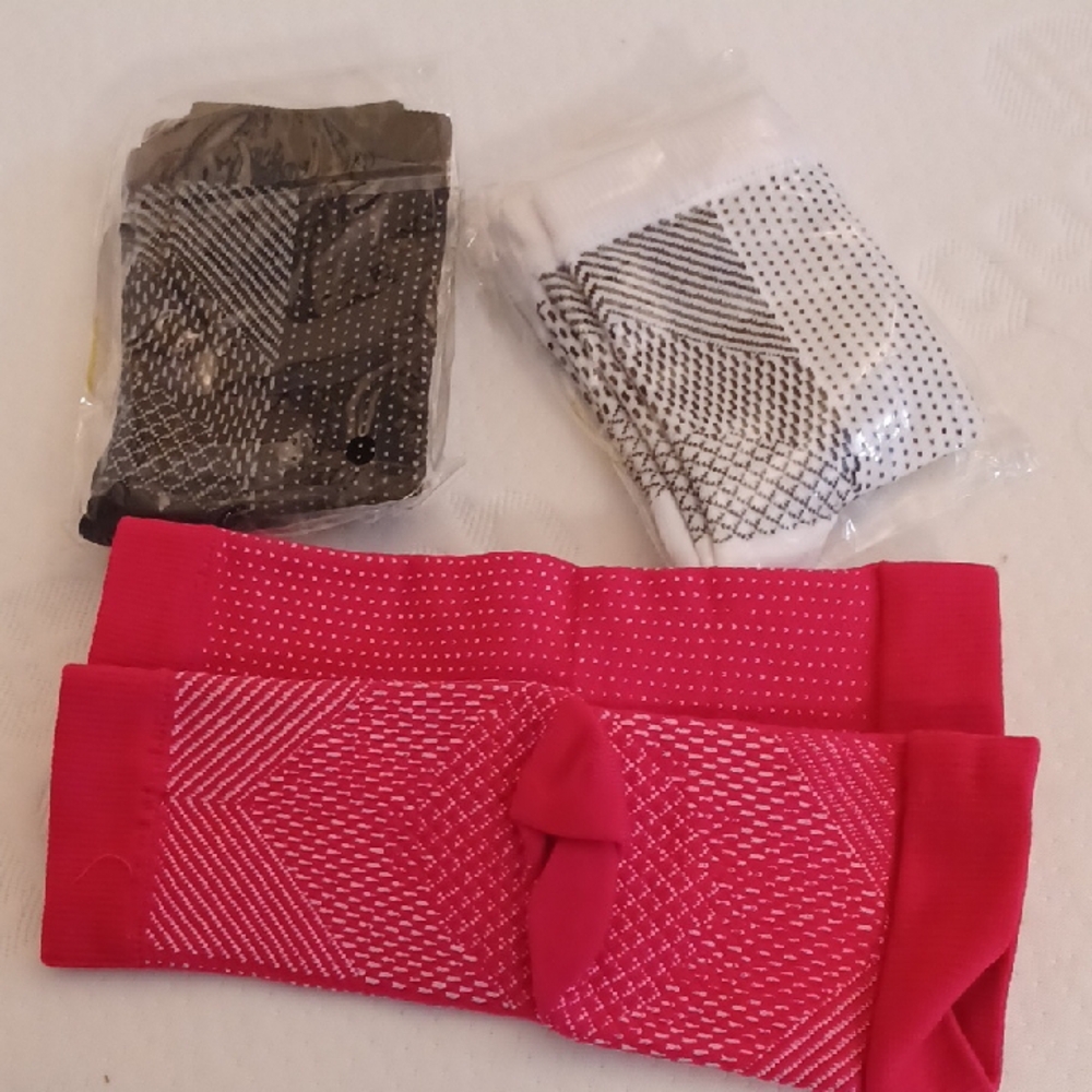 Pink, Black and White Compression Socks Set